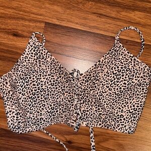 CHEETAH PRINT BIKINI TOP
